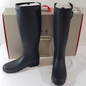 Hunter Original Refined Wide Calf Rain Boots Black